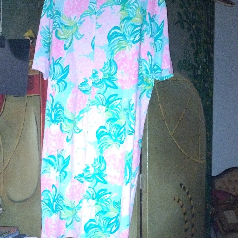 Lilly Pulitzer Pink and Green Gown - Picture 5 of 5